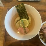 ヨコクラストアハウス - 味玉昆布水つけ麺（醤油）ちょい肉増し　¥1,320 固