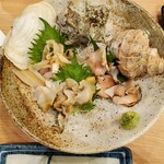 丸冨水産 目黒店 - 貝刺身盛り合わせ