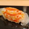 Sushi Ryou Getsu - ⑭車海老(沖縄県宮古島産、養殖)
                産卵は初夏～初秋、旬は初夏～初秋
                冬は天然は極端に獲れなくなるので養殖
                レアな仕上りの茹で具合で透明感のある甘みと旨みが口腔内に拡がります