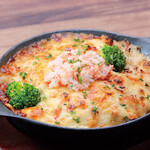 Shrimp seafood gratin