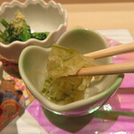 大宮 鮨 貴山 - ヒメタケノコの煮凝り。