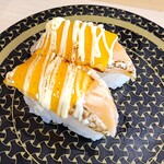 Hamazushi - ・炙りとろサーモンチーズマヨ165円