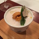 くりゑンテkawabata - ロワイヤル(西洋茶碗蒸し)フグ白子のソース