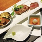 月岡温泉 摩周 - きのこや根菜の箸休め焼き物