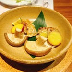 月岡温泉 摩周 - のどぐろの藻塩仕立てと秋の焼き物