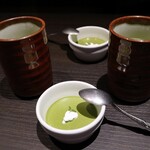 博多 かに福 - ◆抹茶ムース＆お茶