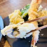 そば草香 - 牡蠣の天麩羅めちゃウマ♡