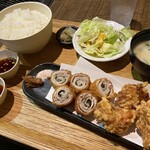 焼肉松坂 - 紀州の梅肉としそのロールカツ＆四国若鶏の唐揚げ