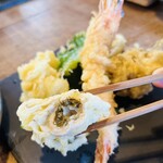 そば草香 - 牡蠣の天麩羅♡