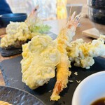 そば草香 - 豪華な天麩羅