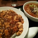 四川亭 - ランチセット♪麻婆豆腐と担々麺♪