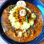 Cafe 豆うさぎ - あいがけ２種盛りカレー