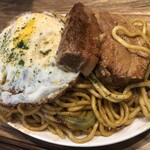 B級グルメ専門 大衆食事処 鶴見食堂 - 竹岡式チャーシュー焼きそば