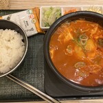 東京純豆腐 - 牡蠣みぞれスンドゥブ（塩4辛　ご飯普通盛り）