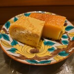 京極寿司 - ◯卵焼き
      軽く甘味のある美味しい味わい
      関西と関東、2種類の焼き方となる