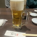 江戸前寿司 ちかなり - 生ビールで乾杯なり♪