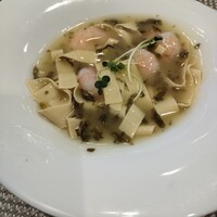華湘 東武池袋店 - 海老と高菜、湯葉の煮込み