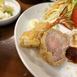 丸五 - 天然バナナ海老フライ　断面図