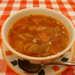 ピノキオ - セットメニューのスープ(Cセット800円)