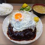 丸八とんかつ 支店 - ハンバーグ定食1,400円（ライスおかわり１杯無料）