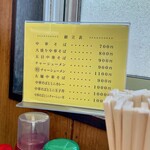 みやご食堂 - 裏面はカレーや丼もの書いてあります。