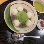 大黒屋本店 - 白玉ぜんざい　抹茶アイス