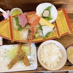 味の食彩館 - 特別さしみ定食1200円税込