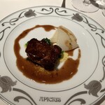 アピシウス - 鴨のフォワグラのポワレ　グリーンペッパーソース