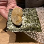 寿司 蒼 - 平貝の磯辺巻き