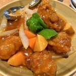 台湾料理 太和菜工坊 - 酢豚(お得なお酒セットより選択)相方が肉1個食べたʕ⁎̯͡⁎ʔ