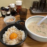 老虎苑 - かす汁定食（汁大）＠600円