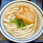 宮武うどん - 「だしかけうどん(小)(ひやあつ)(300円)+おあげ(60円)」です