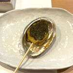 炭火串焼き 大林 - 鮑の肝ソース