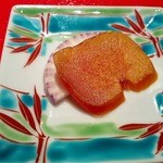 賛否両論 - 2013年Xmasコース 口休め　自家製カラスミ