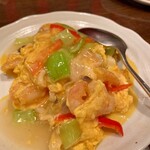 中国食堂 八八 - 海老の卵とじ