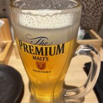 からあげ×イタリアン 大衆酒場まりお - 生ビールはプレモル