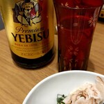 博多空とぶ豚　 - お通し　ヱビスビール