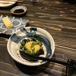 酒と肴 進 - 白子ユッケ