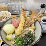 Teuchi udon marusen - えびちく玉天ぶっかけうどん♪