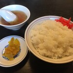 Qingdao - 回鍋肉定食：白飯・湯・醃菜