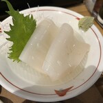 あそ処のたこ焼き - イカの刺身