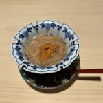 Sushi Atsuya - 一品目　湯葉のカニとウニのあんかけ