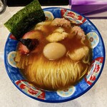 Shinasoba Tantan Tei - 【ミックスワンタン麺】(¥1300)+【たまご】(¥100)