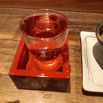 夢や - 一口呑んだ後の日本酒