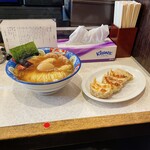 Shinasoba Tantan Tei - 【ミックスワンタン麺】(¥1300)+【たまご】(¥100)+【餃子(6個)】(¥600)