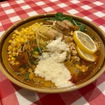 Trattoria bambina - ほたてバターしょうゆとレモンのパスタ1250円＋生麺大盛300円