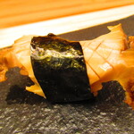 鮨処 凜 - おまかせ　１１０００円（税込）　握り-６　煮鮑【２０２４年１月】