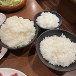 焼肉 山河 - ご飯の大・中・小