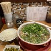 旭屋 - 醤油らーめん（葱・もやし大盛）を定食で