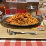 スパゲッティーのパンチョ - ★ナポリタンメガ盛(600g)¥890
            　※並400g、大盛り500g、メガ600g迄
            　　セレクト可能
            ★ソーセージスライスマシマシセット¥300
            　※キャッシュレス決済可